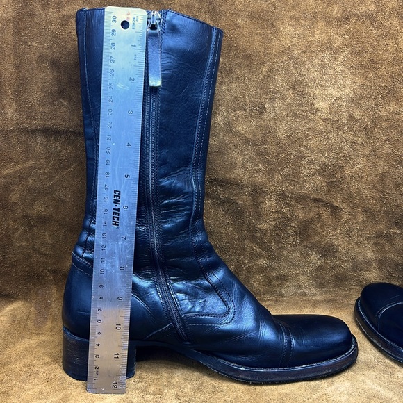 Buttero Black Leather Inner Zip Boots - Picture 7 of 12